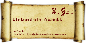 Winterstein Zsanett névjegykártya